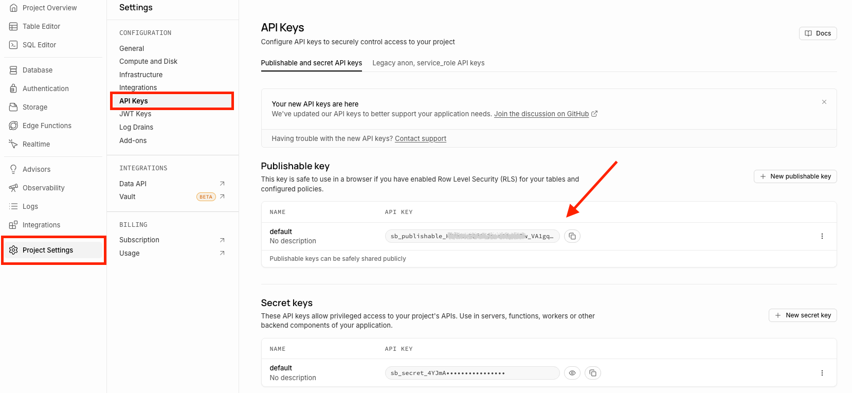 API Keys